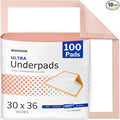 McKesson Underpads Disposable Bed Pads 30" x 36" [100 Count], Heavy Absorbency, Ultra Incontinence Chux Pads for Adults, Elderly, and Baby, Pee Pads