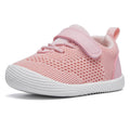 MORENDL Toddler Sneakers Baby Boys & Girls Barefoot Shoes Lightweight Breathable Walking Running Tennis Athletic Sport Shoes Pink 9-12Months
