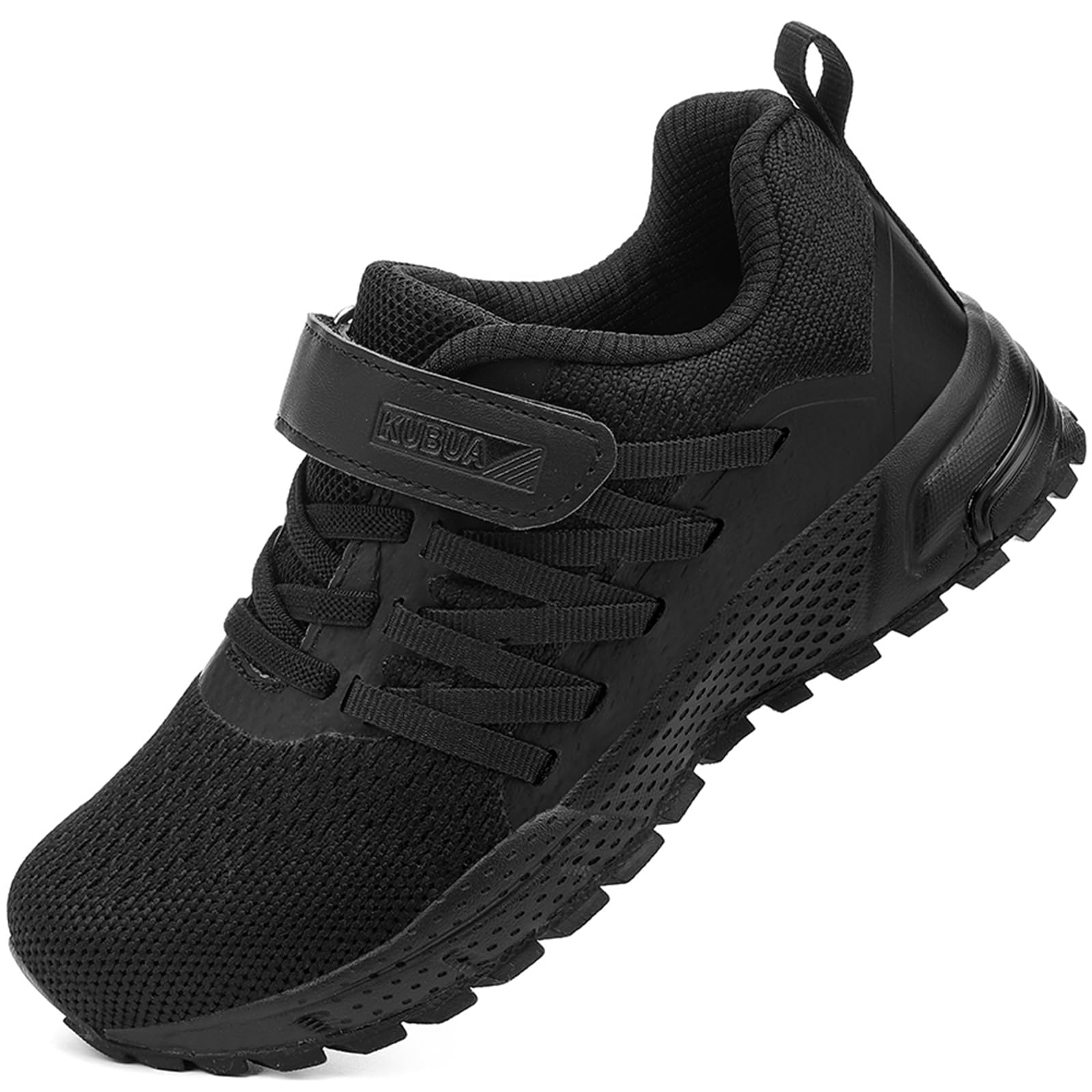 KUBUA Kids Sneakers Lightweight Boys Girls Tennis Shoes Black a