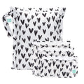 Bumkins - Waterproof Wet Bag & Clear Travel Bags - For Beach, Baby, Travel, Swim Suit, Cloth Diapers, Pump Parts, Pool, Gym, Toiletries - Reusable & Easy to Clean - Black Hearts - 4 Pack