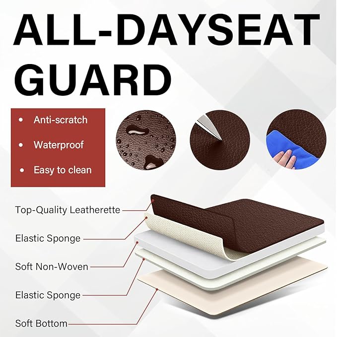 Leather Car Seat Covers Fit for LR Defender 2020-2025, 5 Seater Waterproof and Wear-Resistant Seat Cover Interior Accessories(Full Set,Coffee)