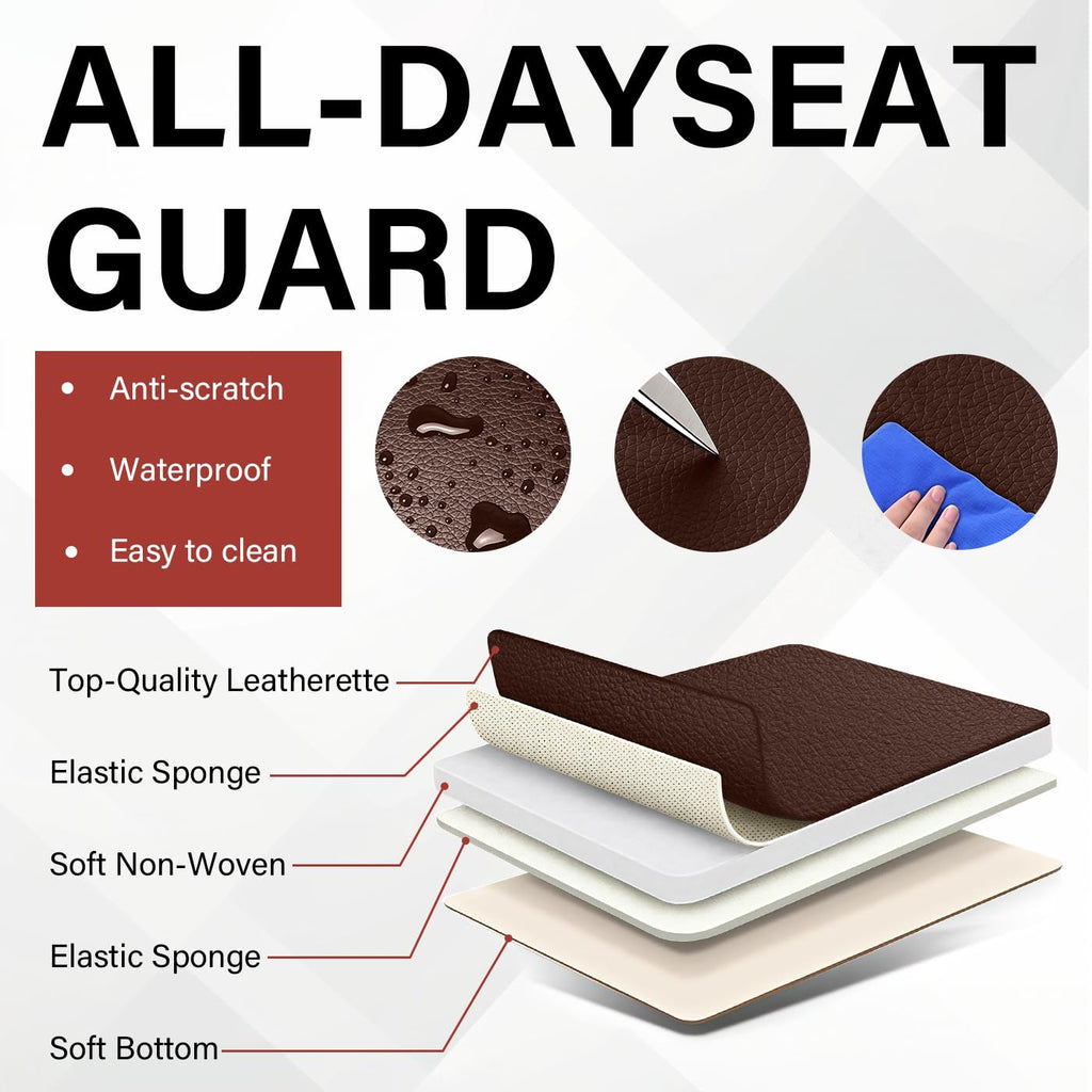 TENDER GLOW Leather Car Seat Covers Fit for LR Range Rover Evoque 2019-2025, 5 Seater Waterproof and Wear-Resistant Seat Cover Interior Accessories(Full Set,Coffee)