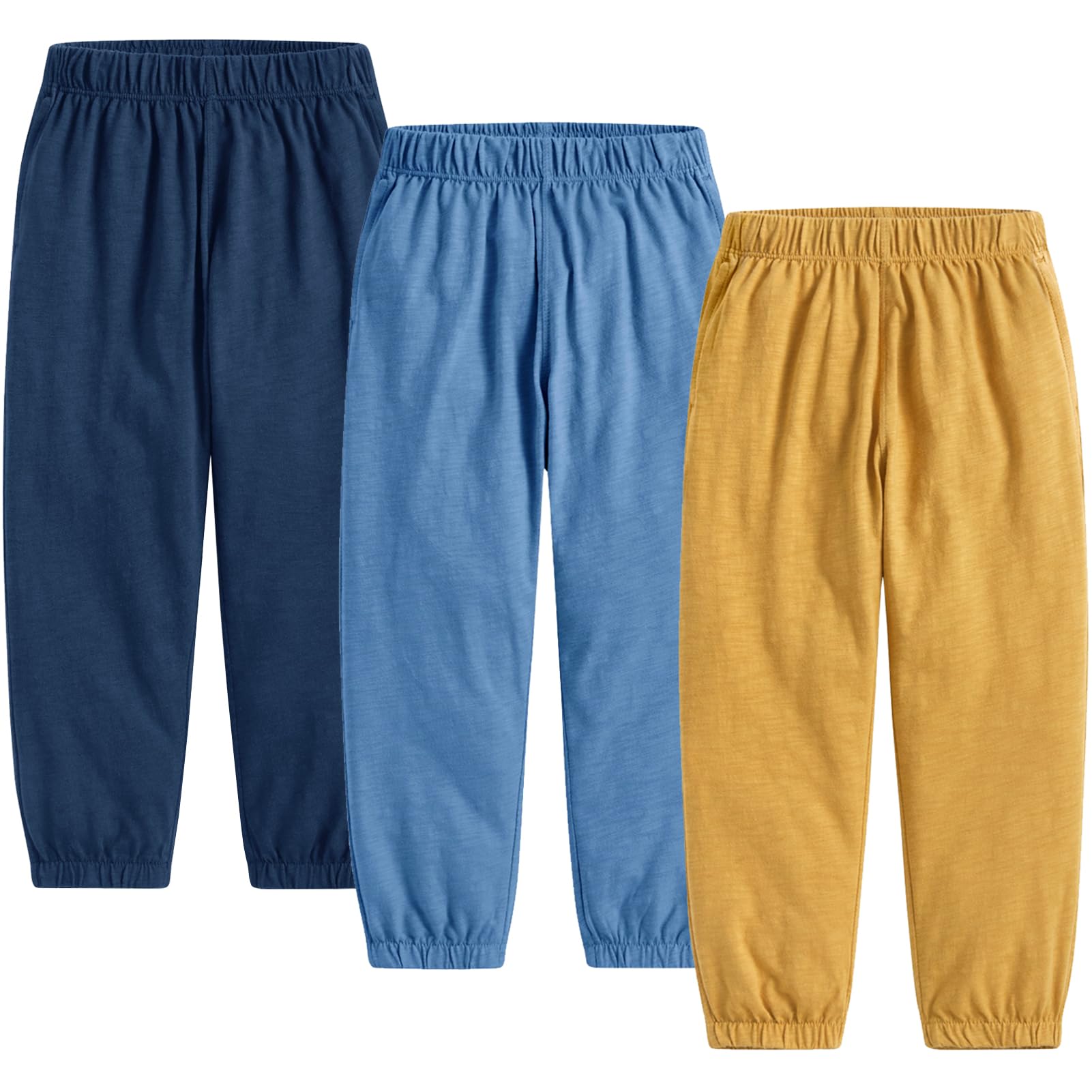 WATOCHE Toddler Boy Cotton Pants 3 Pack Long Bloomers