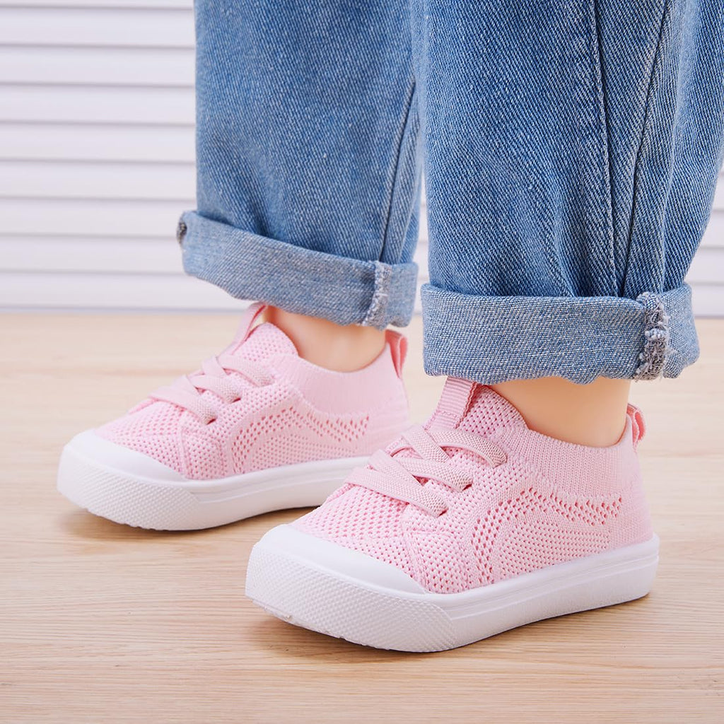 BMCiTYBM Toddler Walking Shoes Baby Boy Girl Barefoot Sneakers Pink Size 8