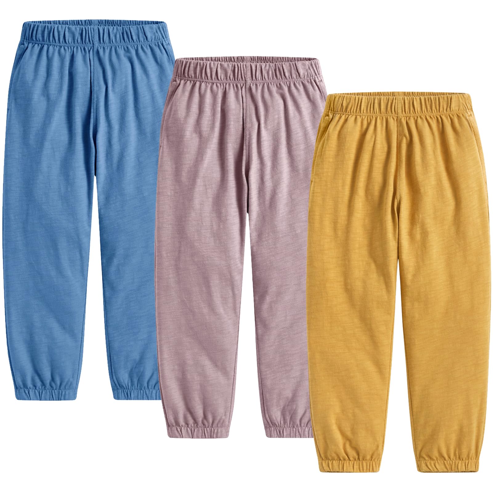 WATOCHE Toddler Boy Cotton Pants 3 Pack Long Bloomers