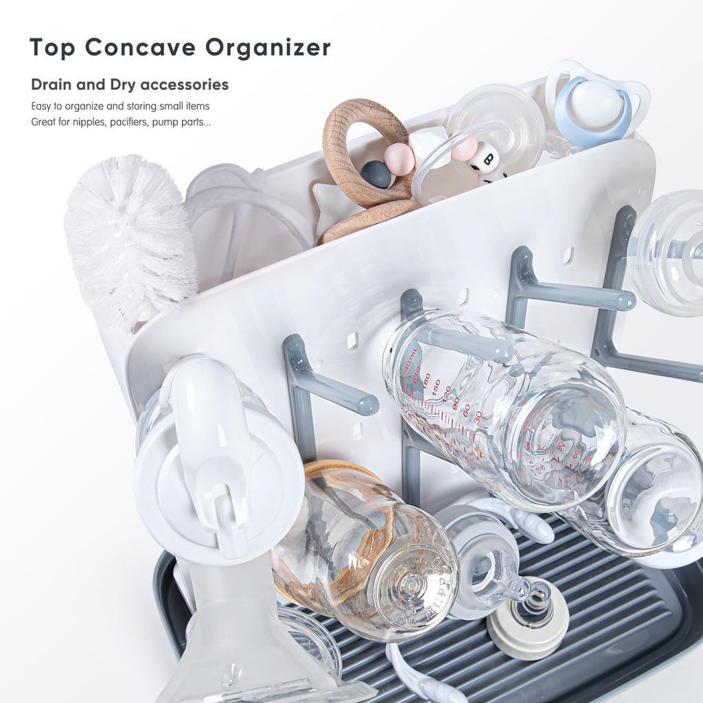 Termichy Baby Bottle Drying Rack：Large Vertical Space Saver for Countertop