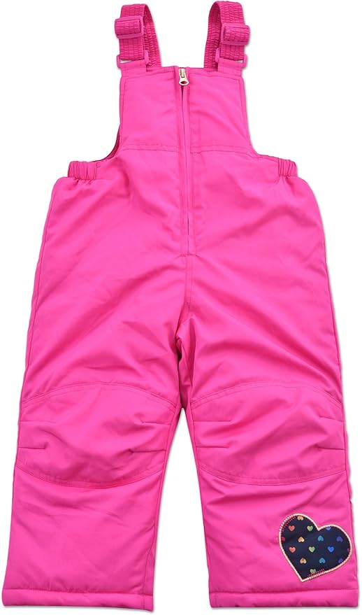 Arctic Quest Little Girls Bib Snow Pants and Ski Jacket Water-Resistant Snowsuit For Kids Winter Jacket For Girls