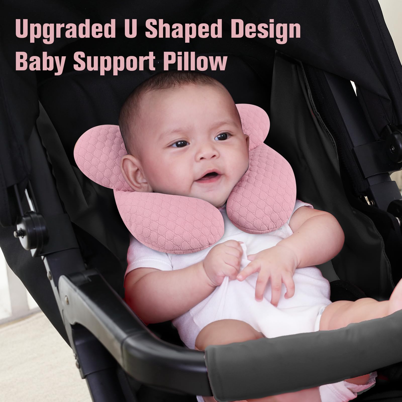 KAKIBLIN Baby Travel Pillow, Upgraded Baby Neck Pillows for Car Seat