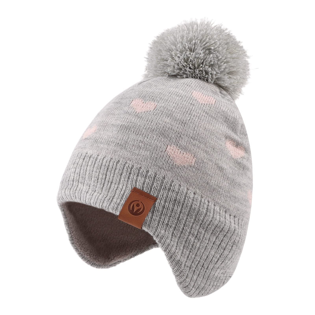 JANGANNSA Knitted Baby Hat Scarf Winter Warm Boy Girl Beanie Fleece Lining