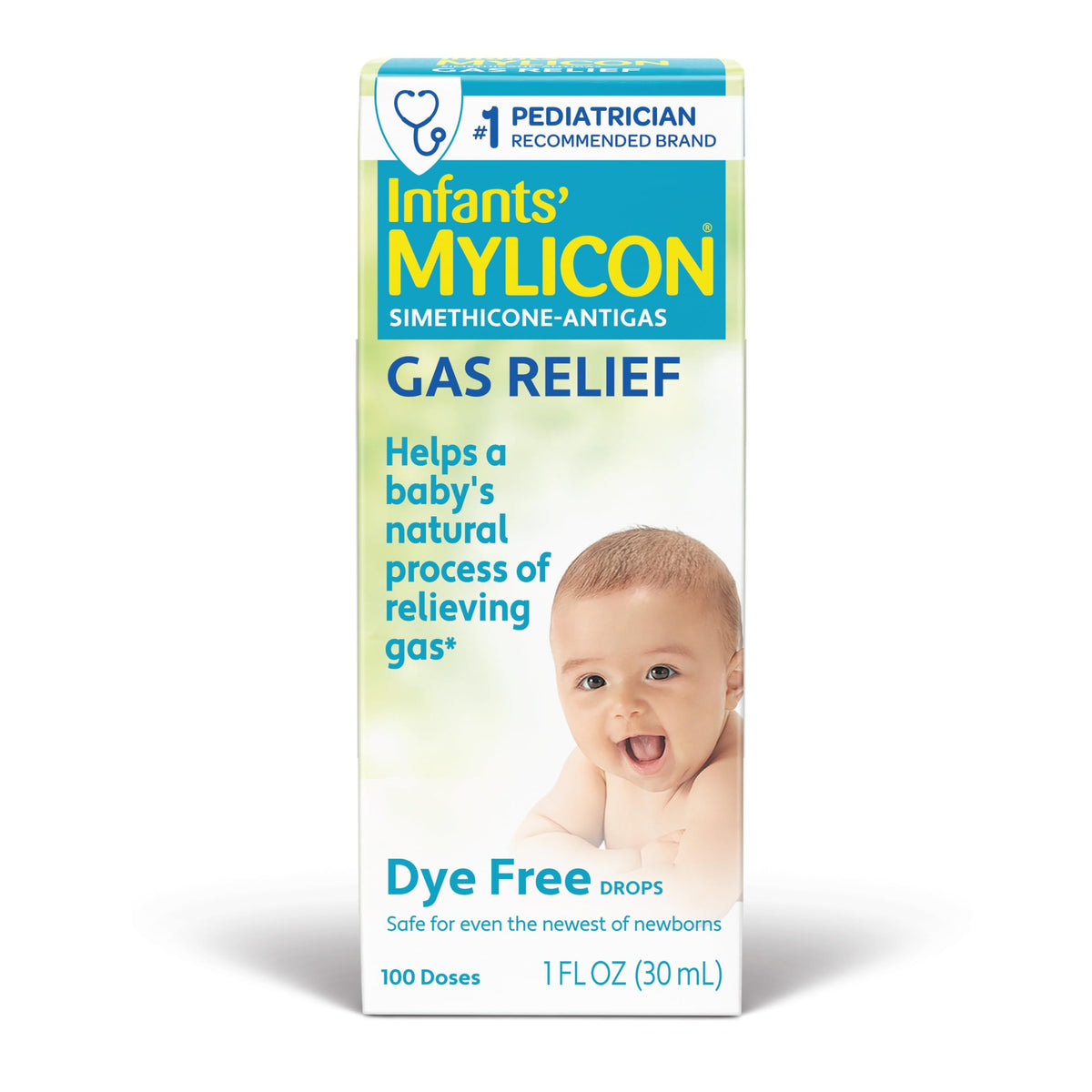 MYLICON Gas Relief Drops for Infants and Babies, Dye Free Formula, 1 Fl Oz.