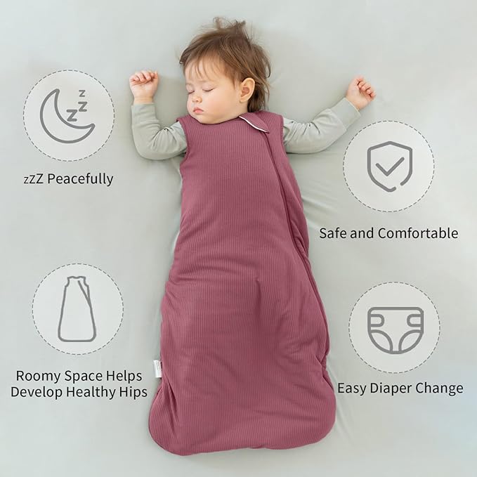 Rayon Made from Bamboo Toddler Sleep Sack with Feet 24-36 Months 1.0 Tog Breathable Sleep Sack 2t-3t Ultra Soft Baby Wearable Blanket with Legs Unisex Sleeping Bag with 2-Way Zipper