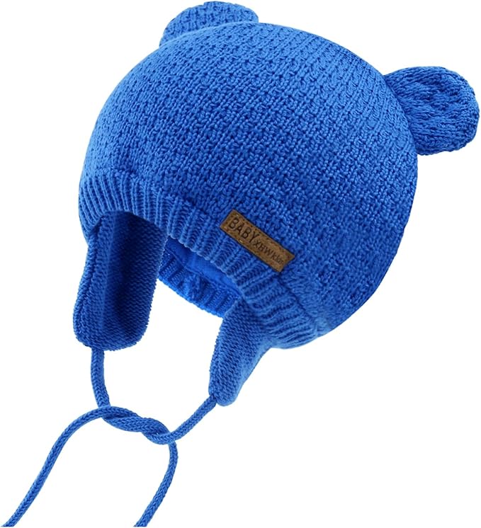 XIAOHAWANG Baby Hat Cute Bear Toddler Earflap Beanie Warm for Fall Winter