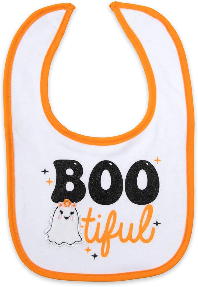 Baby Bib, Booties & Headwear Gift Set – 3 Piece Outfit for Boys & Girls – Halloween, Fall, Thanksgiving, Football & Christmas