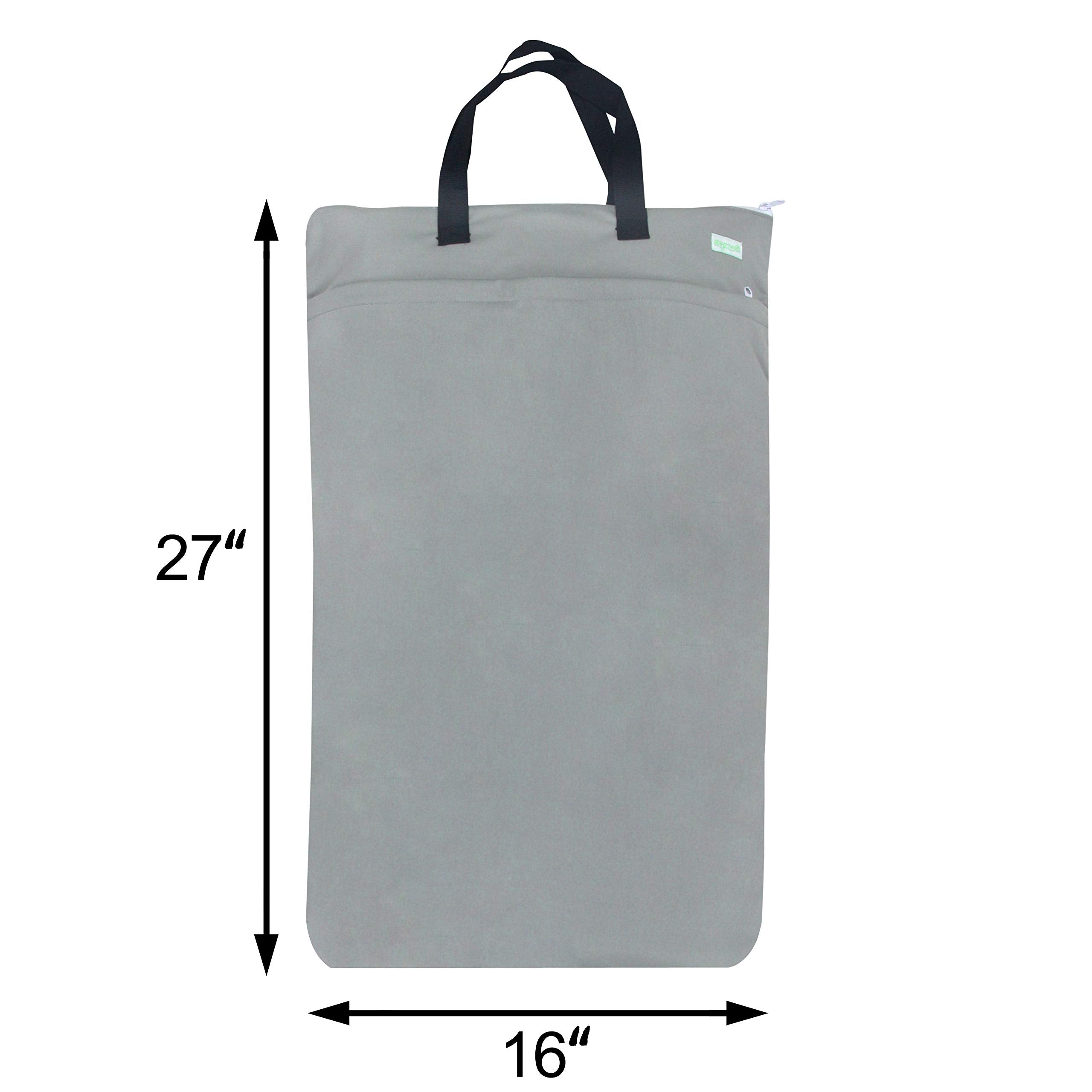 wegreeco Reusable Hanging Wet Dry Cloth Diaper Bag (Grey)