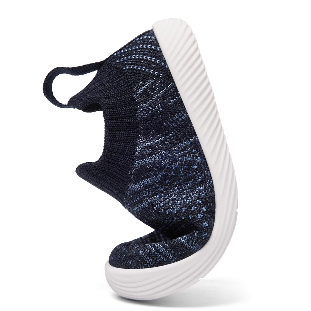 MORENDL Toddler Shoes Baby Walking Sock Shoes Non-Slip Breathable Boys & Girls Sneakers Infant Tennis Shoes Mix Navy 6-9Months