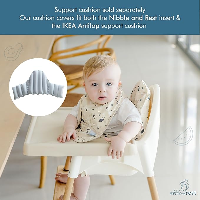 Nibble and Rest Highchair Insert Cover, Compatible for IKEA Antilop Highchair, High Chair Accessories Stain-Proof and Wipeable Insert Cover (Cushion NOT Included) (Woodland Animals)