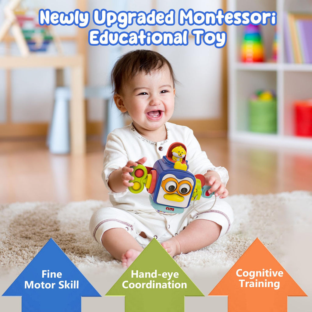 OSIMILY Toys for 1 Year Old Boy, Busy Cube Montessori Toys for 1+ Year Old,Sensory Toys for Toddlers 1-3,Fine Motor Skills Educational Toys,Birthday Gift for Baby Aged 6, 9, 10, 12, 18 Months