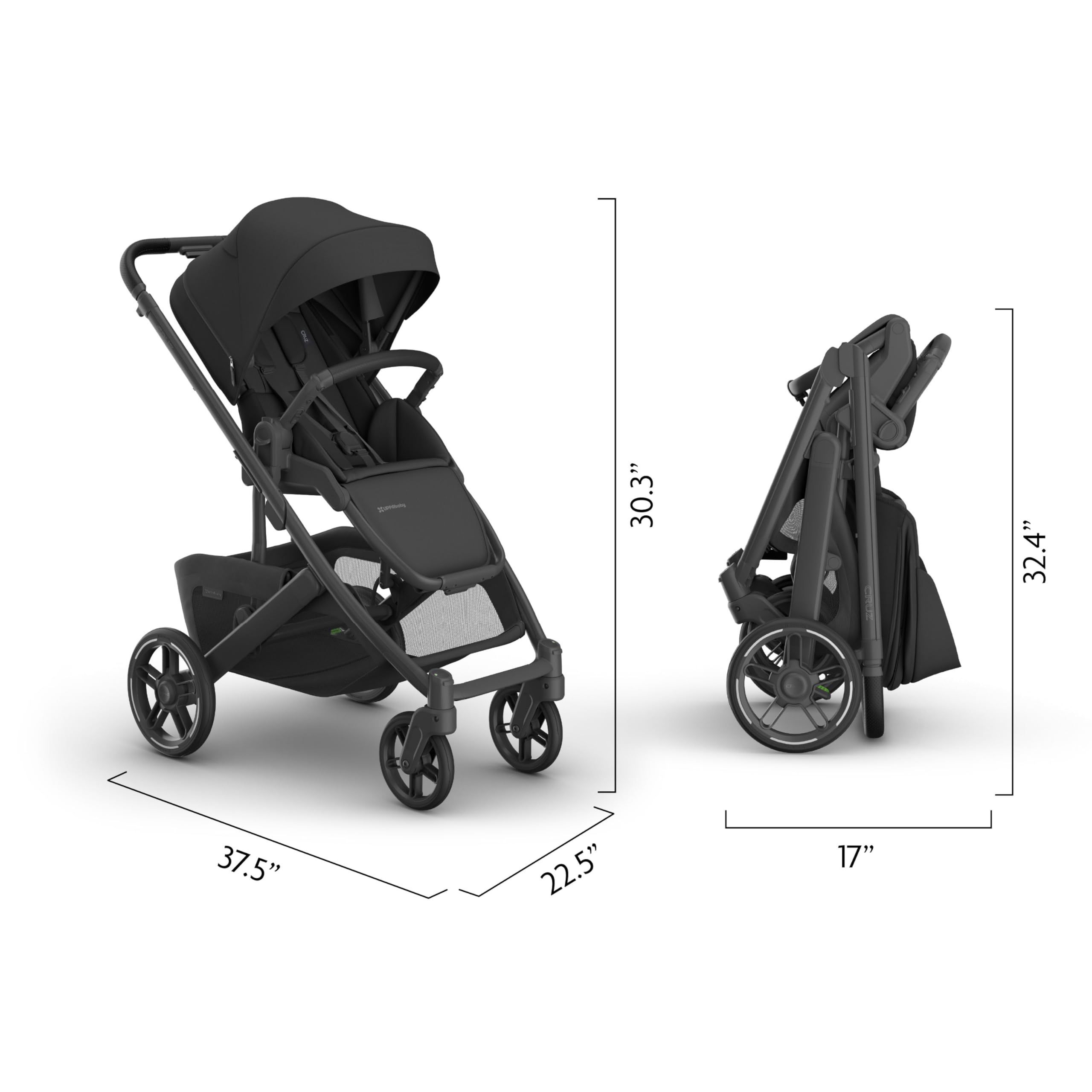 UPPAbaby Cruz V3 Full-Size, from Birth, Car Seat Compatible - Jake