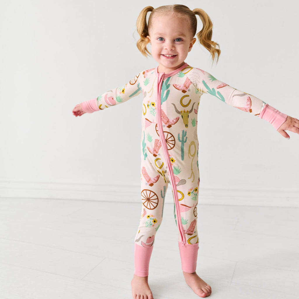 Little Sleepies Baby Pajamas, Pink Ready to Rodeo, 3T