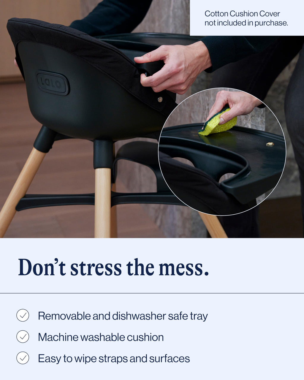 Lalo The Chair Convertible 3-in-1 High Chair for Babies & Toddlers, Dishwasher Safe Tray, Adjustable Footrest, Sage