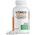 Bronson Vitamin K2 D3 (MK7) Supplement 2-in1 D3 & K2 Complex, 120 Capsules