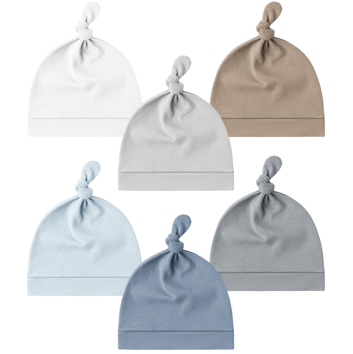 Konssy 6 Pack Baby Newborn Hats, Beanie Hat for Infant Girl Boy, 0-6 Months