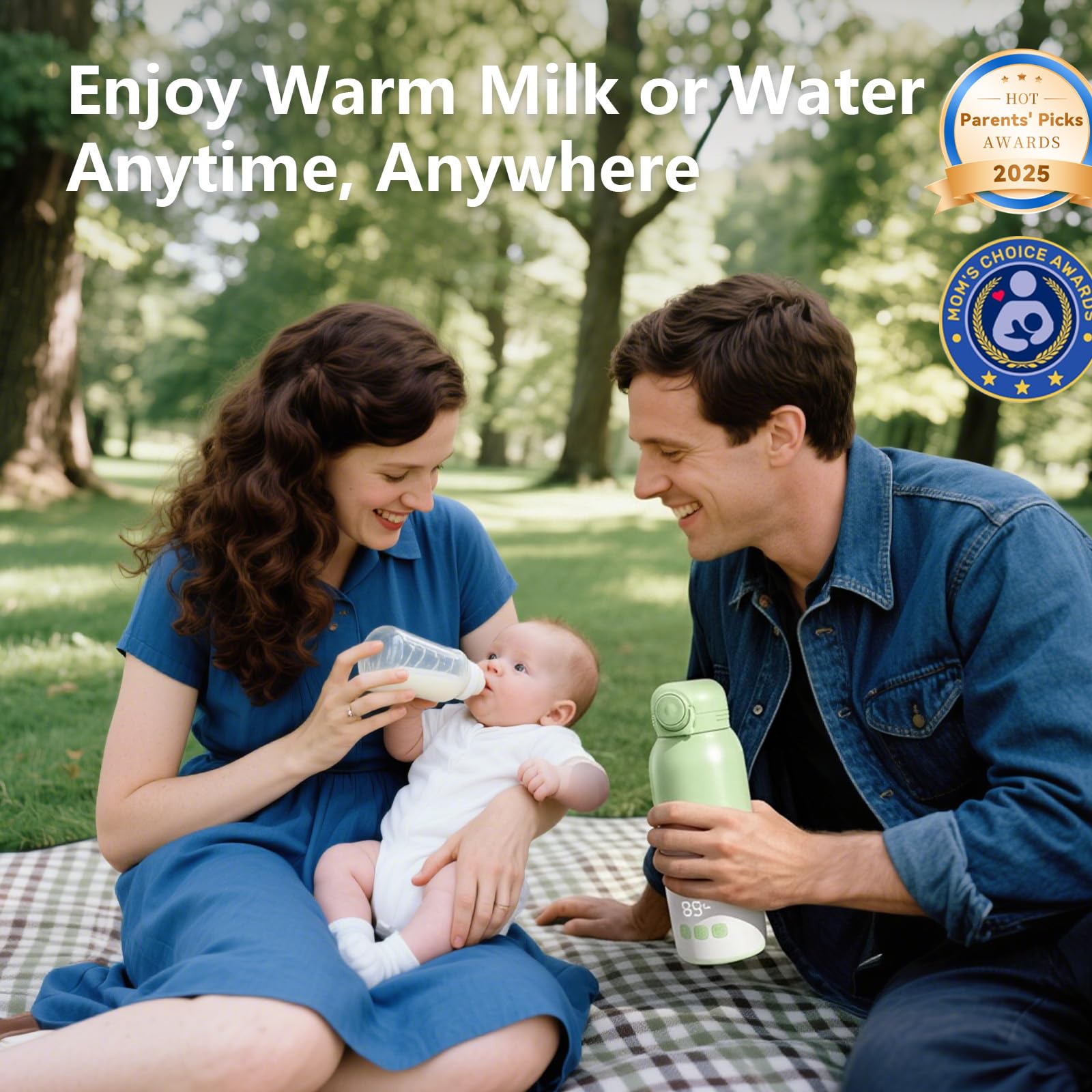 Portable Bottle Warmer for Travel,12oz Cordless Milk Warmer for Baby