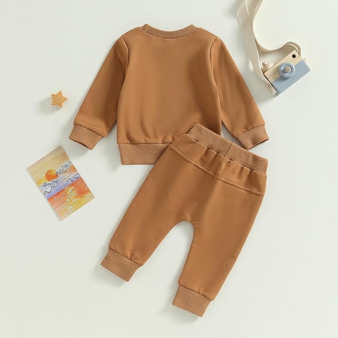 Tiaham Baby Boy Clothes Girl Outfits Fashion Sweatshirt Sweat Pant Kids Toddler Tops Pant Sets
