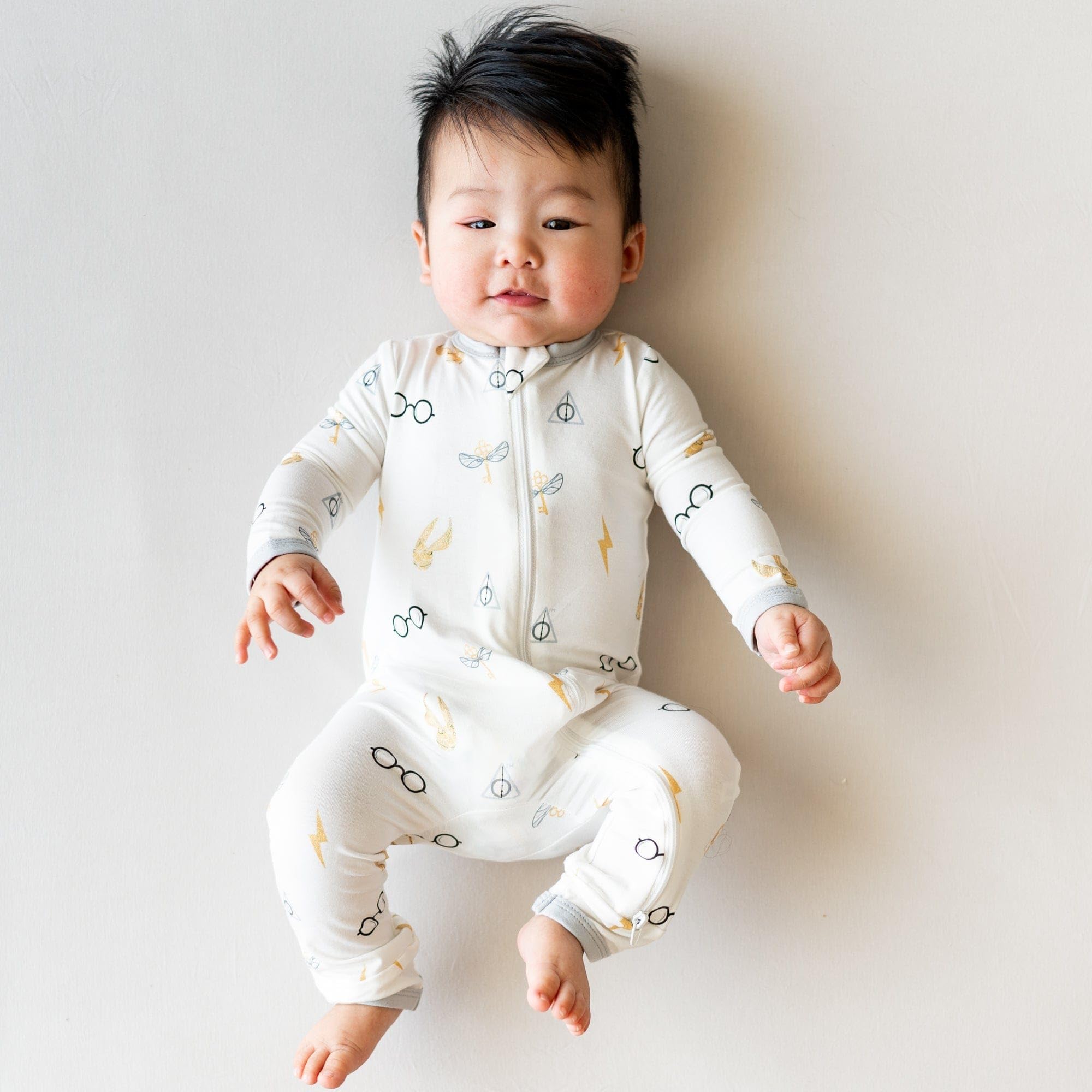 KYTE BABY Zippered Romper in Icon