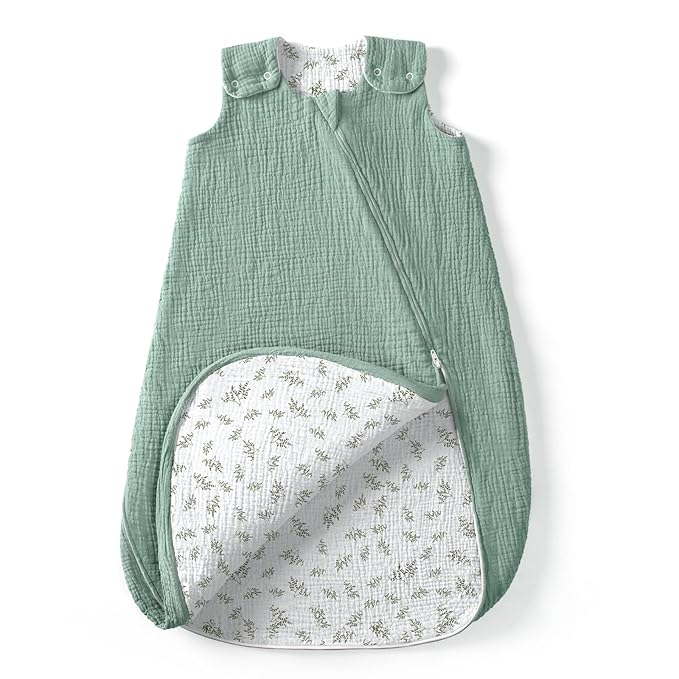 lulumoon Sleep Sack Muslin for Baby: Cotton Wearable Blanket for 15-24 Months - Soft Lightweight Ideal for Nursery Lounge Nighttime Naptime
