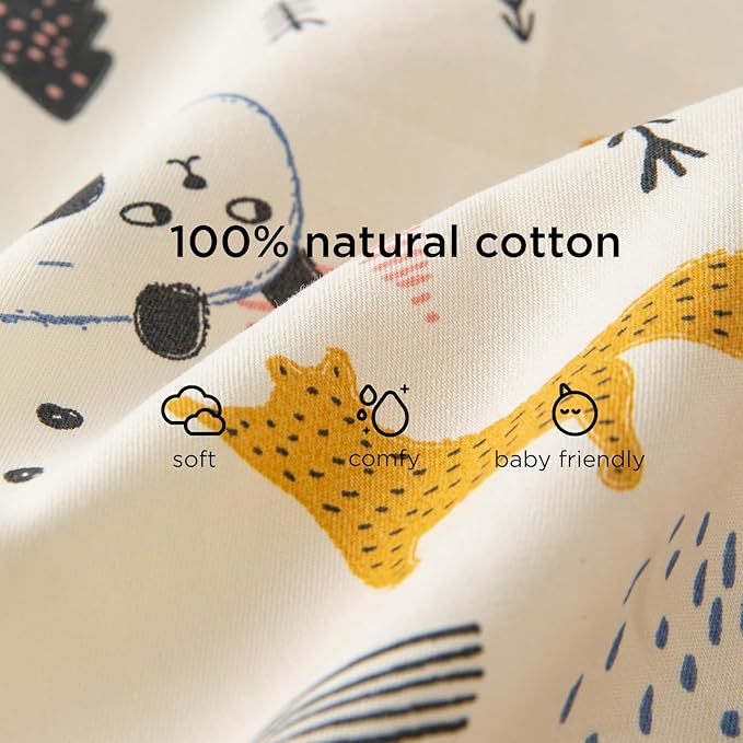 Duomiaomiao 0.5 TOG Toddler Sleep Sack 6-12 Months 100% Cotton Lightweight Baby Sleep Sack with Feet, Breathable Comfy Toddler Wearable Blanket