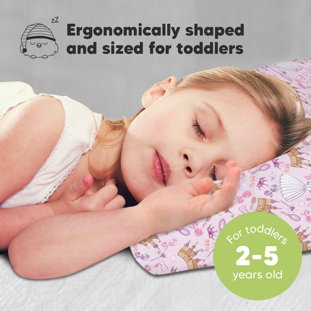 Toddler Pillow with Pillowcase 13x18 My Little Dreamy Pillow(Dear Princess)
