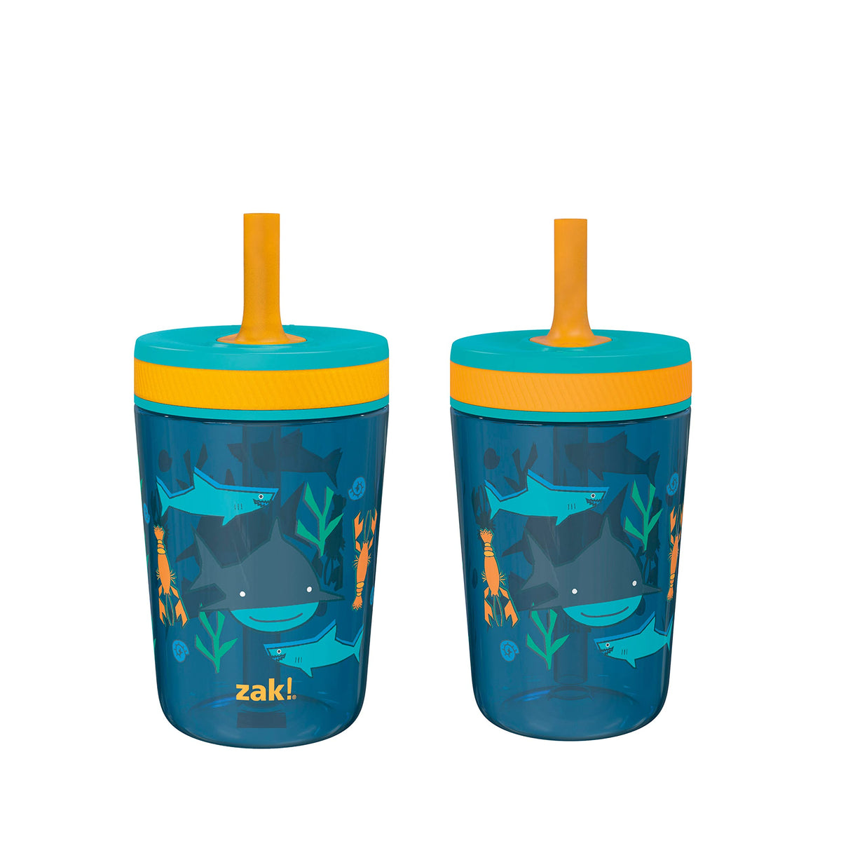 Zak Designs Gabby's Dollhouse Kelso Toddler Cups For Travel or At Home, 15oz 2-Pack Durable Plastic Sippy Cups With Leak-Proof Design is Perfect For Kids Cakey Cat, Mercat