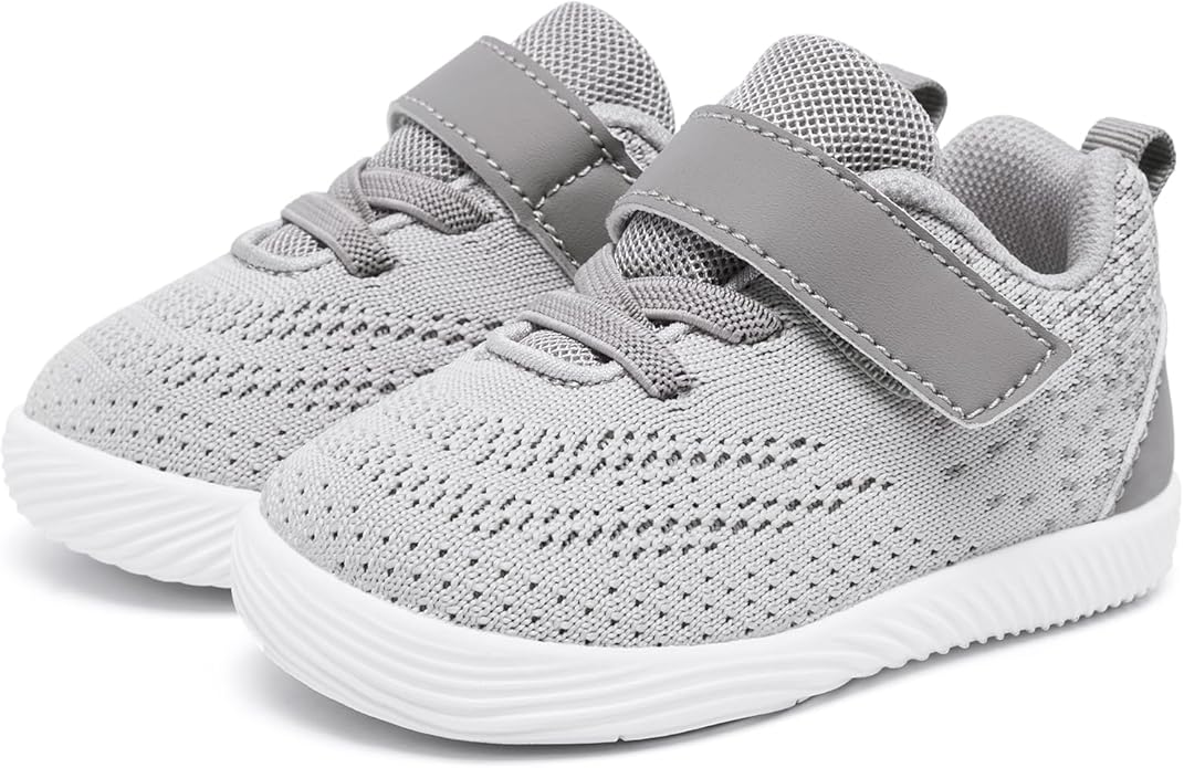 MORENDL Toddler Sneakers Baby Boys & Girls Barefoot Shoes Lightweight Breathable Walking Running Tennis Athletic Sport Shoes