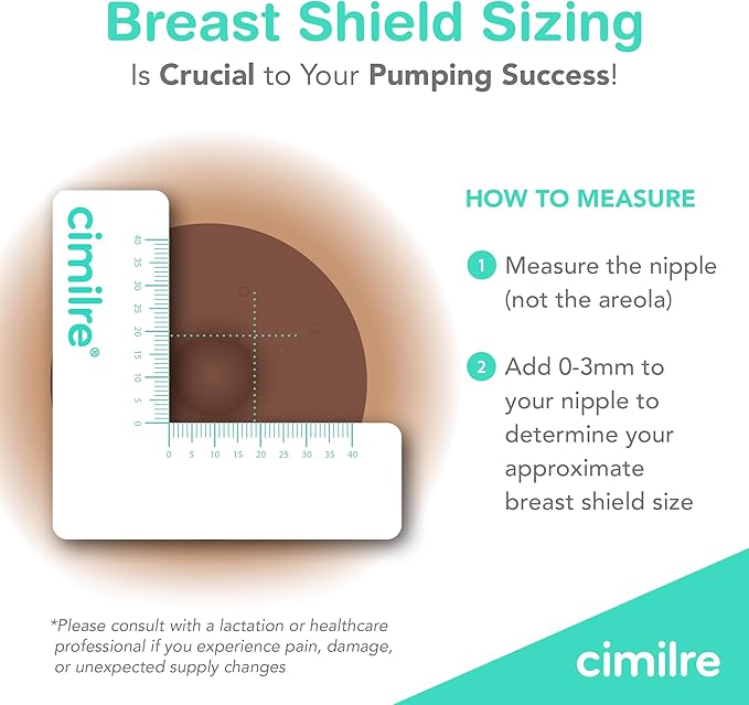 Cimilre 21MM Breast Shields, Spare & Replacement Breast Shields for The Cimilre Breast Pump, Comfortable Breast Pump Parts for Nursing Moms, 21MM Shields (Set of 2)