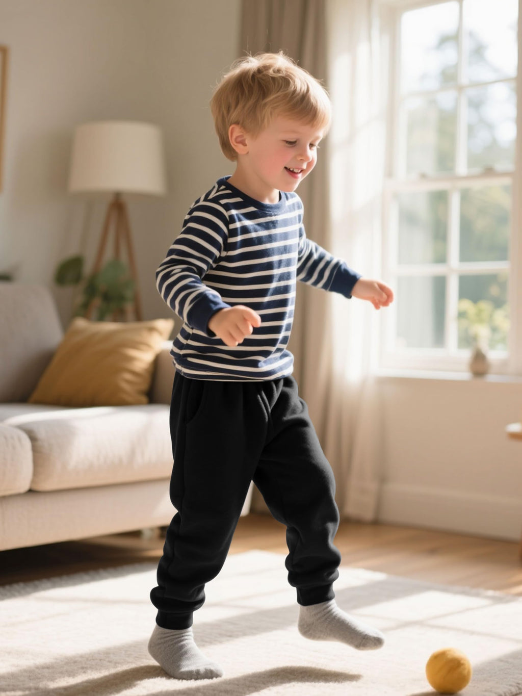 Aocku 4 Pack Toddler Boys Sweatpants Cotton Toddler Pants Pocket Drawstring