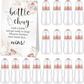 TrelaCo Bottle Chug Baby Shower Game 20 Pcs Baby Bottles Shower Favor with 1 Boho Theme Sign for Gender Reveal Party Supplies Gifts(Brown)