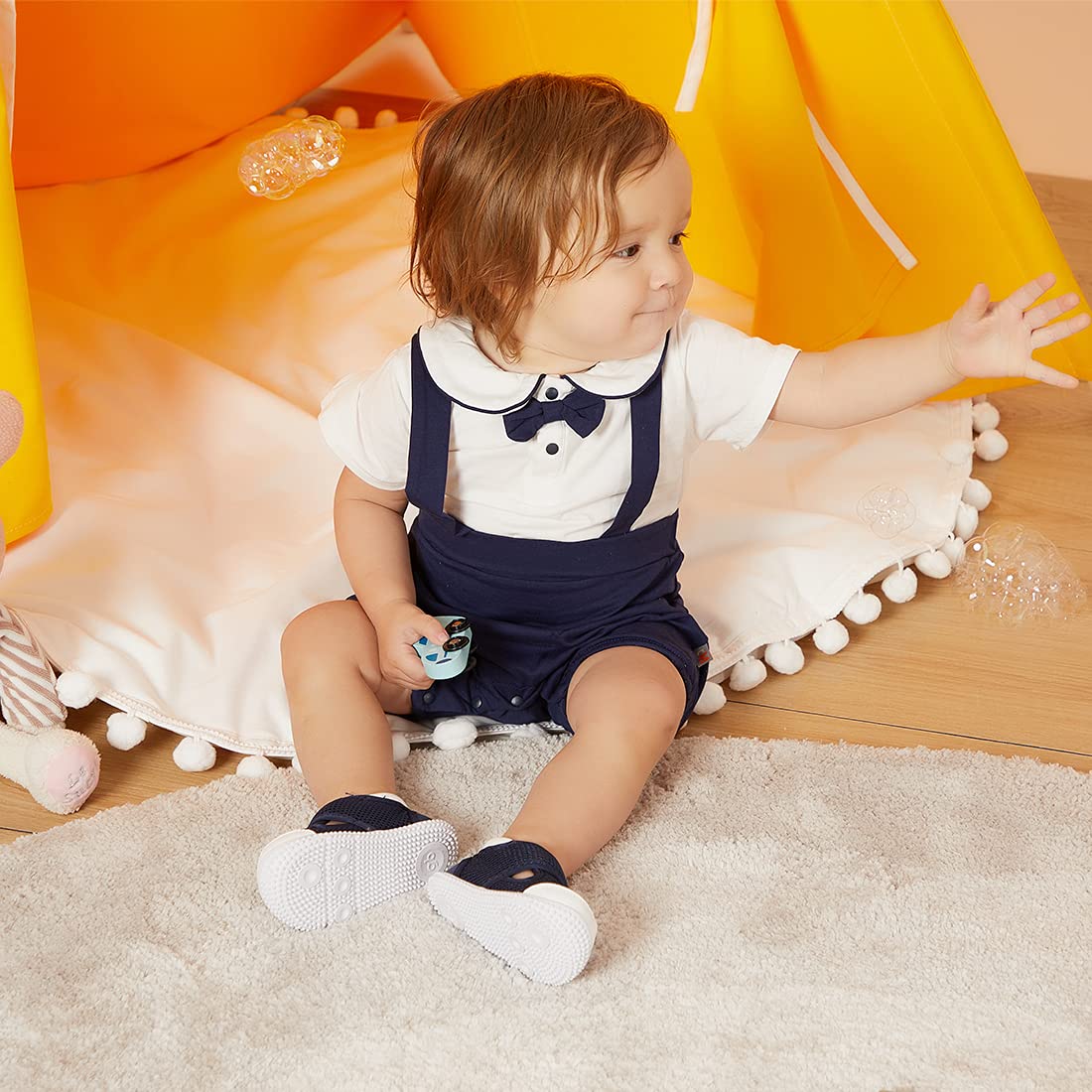 BMCiTYBM Baby Walking Shoes First Infant Sneakers Navy Size 18-24 Months