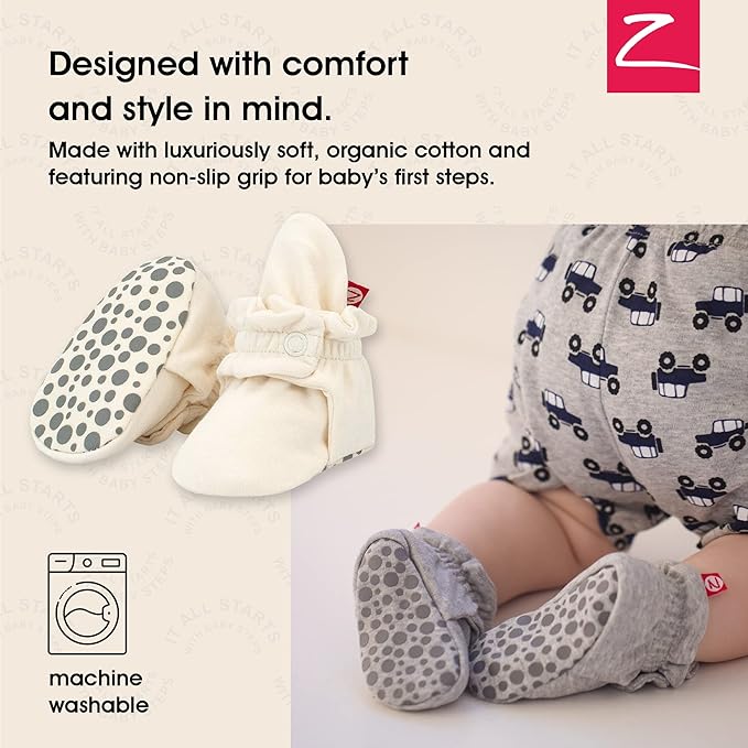 Zutano Organic Baby Booties Newborn Infant, Lost Baby Socks Solution, Unisex, Girl, Boy, 0-3, 3-6, 6-12, 12-18, 18-24 Months