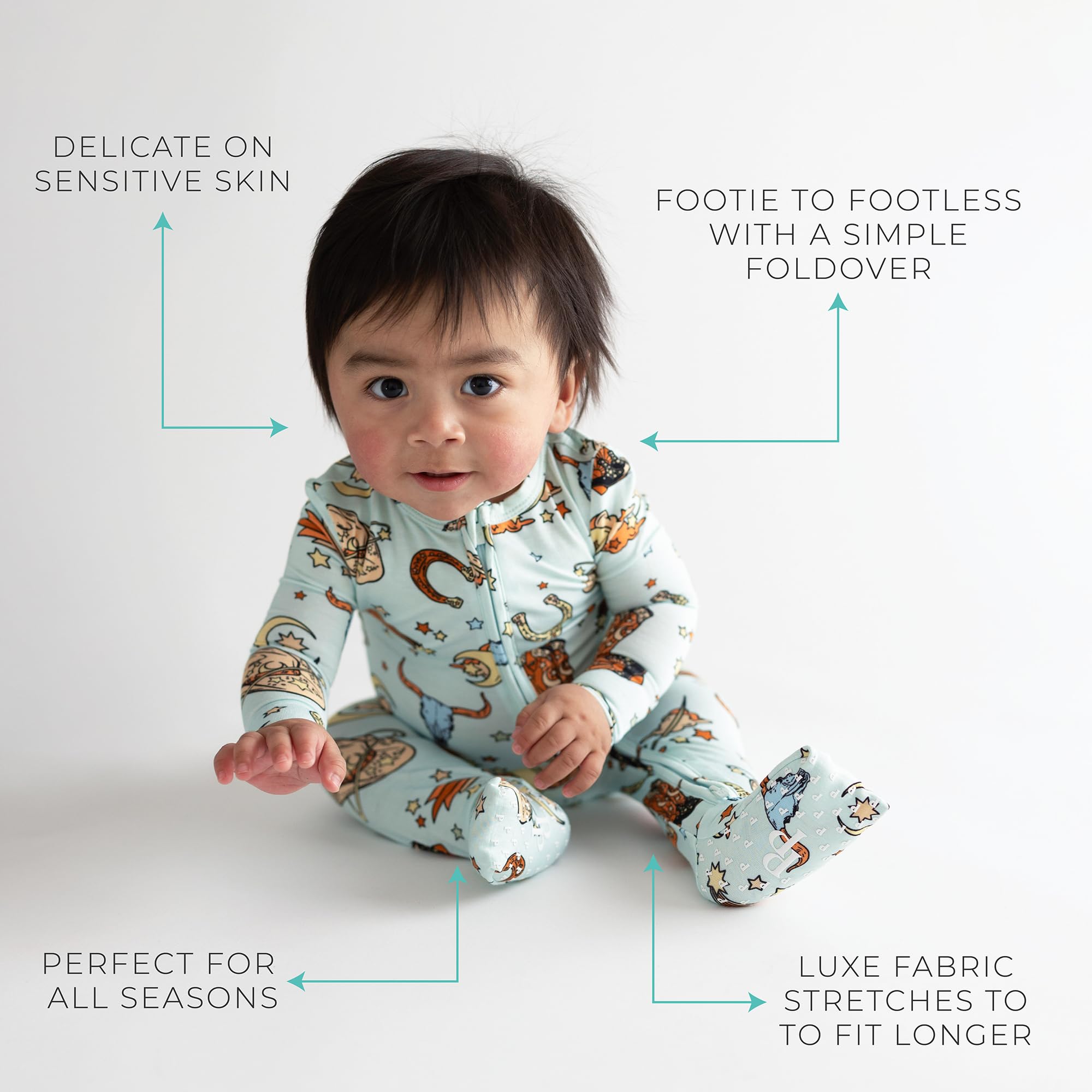 Posh Peanut Convertible Baby Sleepers, Boy Toddlers Footless Pajamas