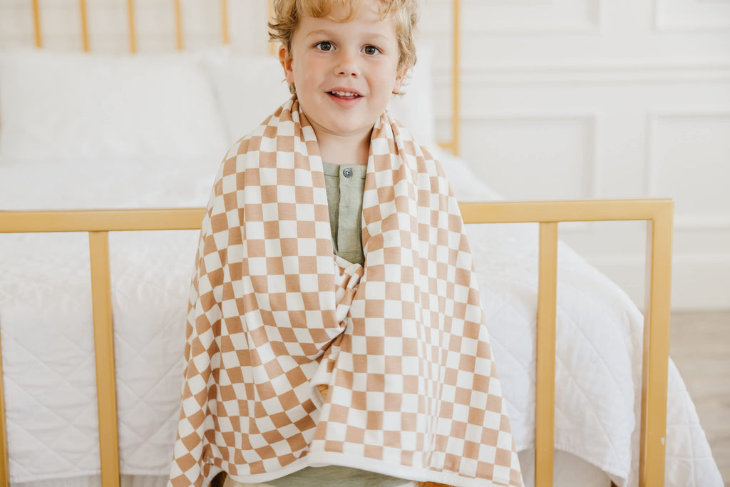 Copper Pearl 3-Layer Baby Blanket: Soft Baby Quilts for Boys and Girls | Breathable, Cozy, Toddler Blanket | Baby Quilt for Newborns | 46x46 Premium Polyester/Rayon | Vance