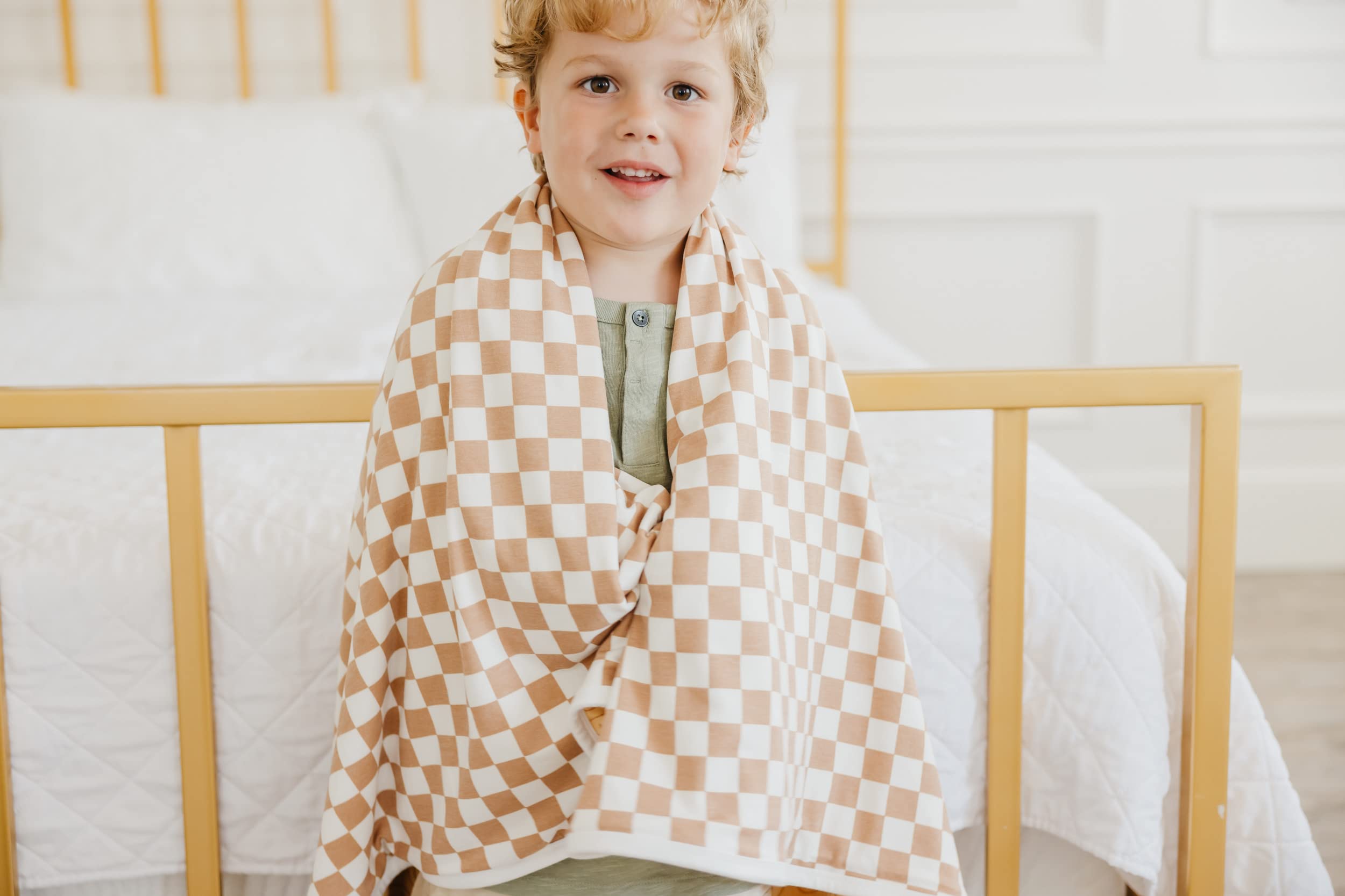 Copper Pearl 3-Layer Baby Blanket: Soft Baby Quilts for Boys and Girls | Breathable, Cozy, Toddler Blanket | Baby Quilt for Newborns | 46x46 Premium Polyester/Rayon | Vance