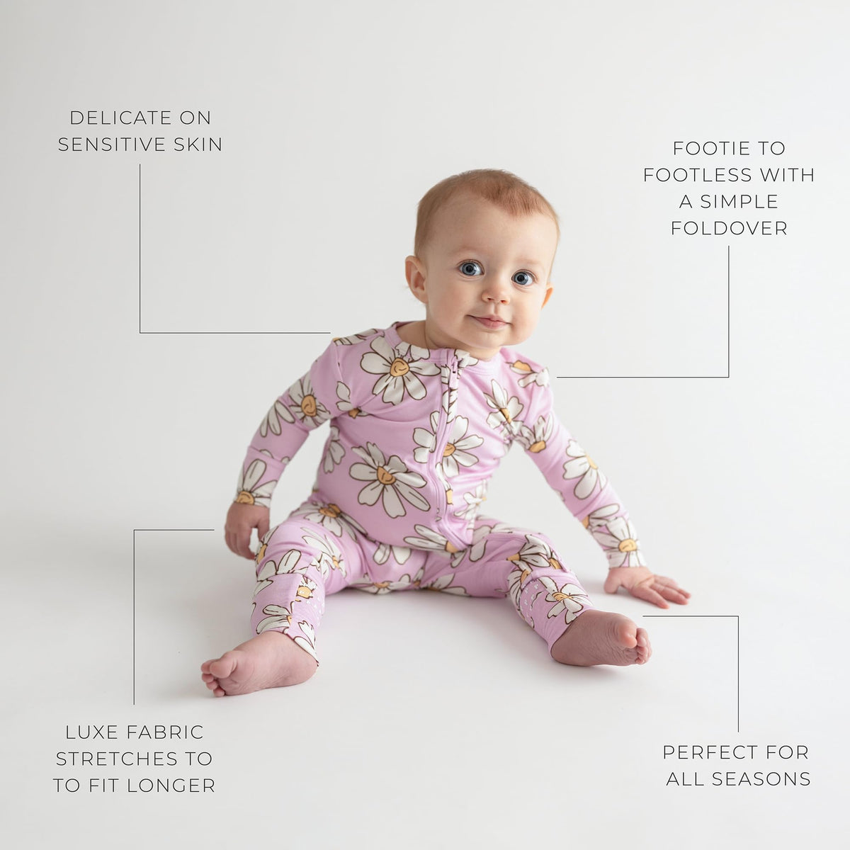 Posh Peanut Convertible Footie Pajamas for Baby and Toddler