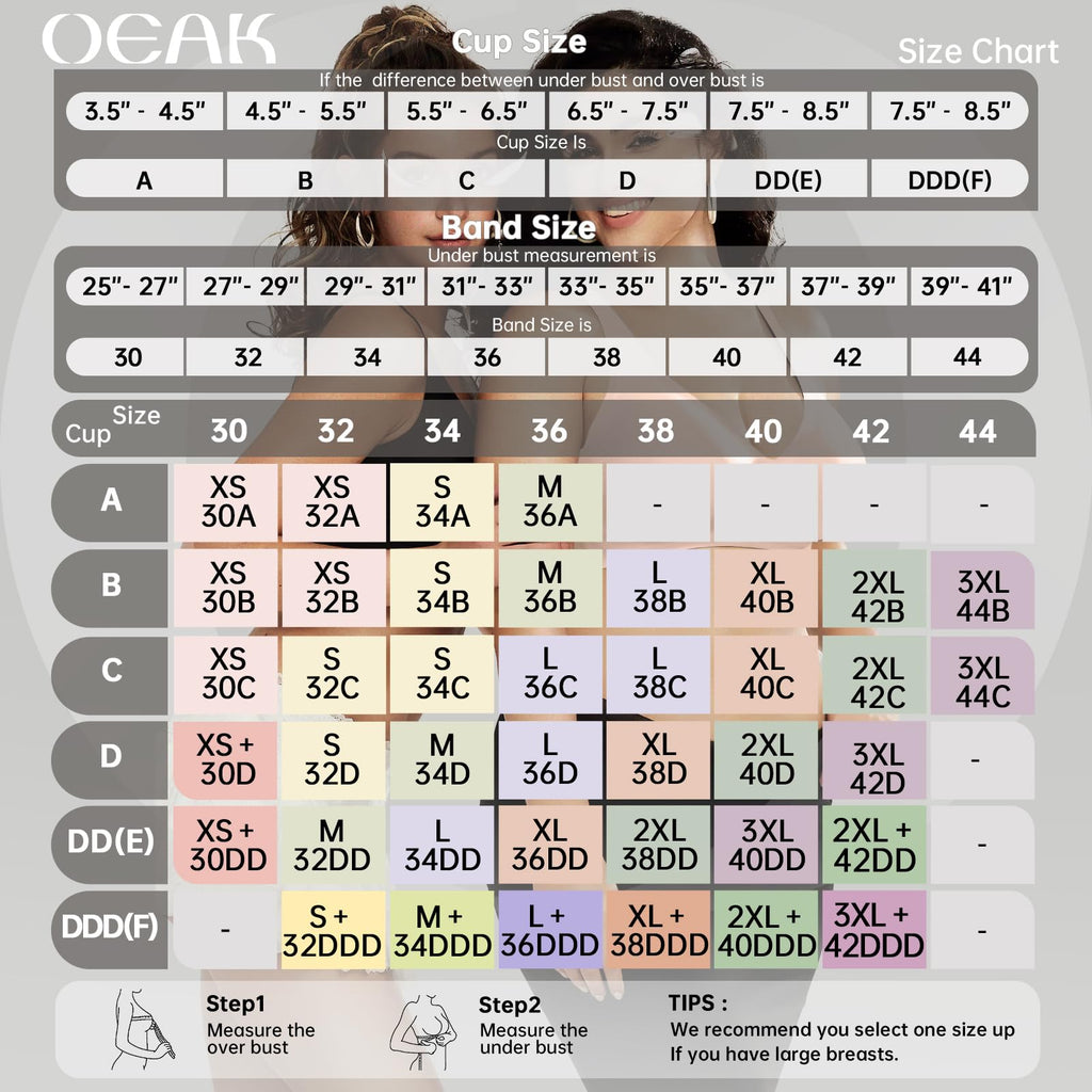 OEAK Womens Deep V Bras Wireless Comfortable Bra Supportive No Underwire Bras Tshirt Push Up Bralettes Plunge Seamless Bra Cool Nude S