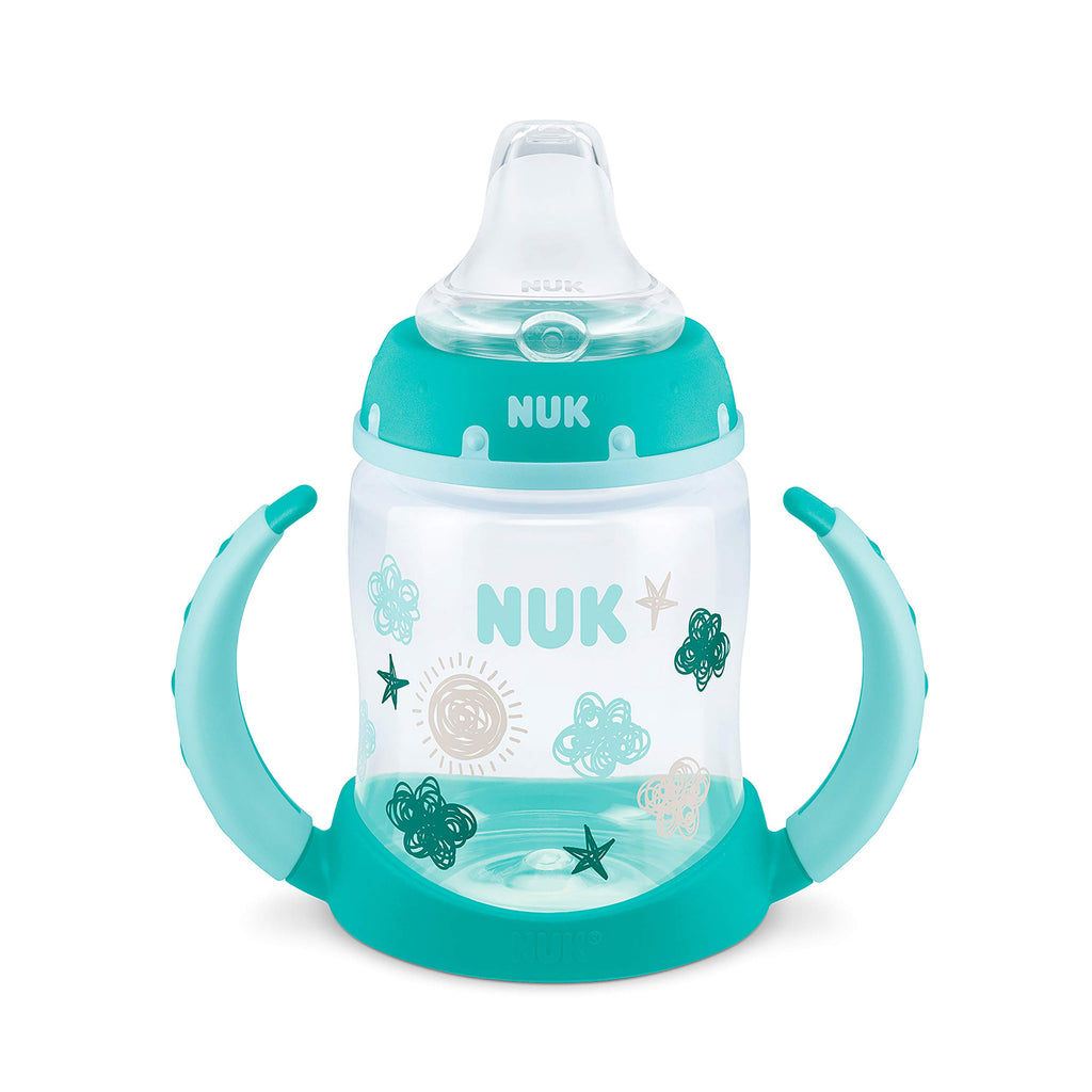 NUK Learner Cup, 5 Oz, 2-Pack, Clouds & Stars – BPA Free, Spill Proof Sippy Cup