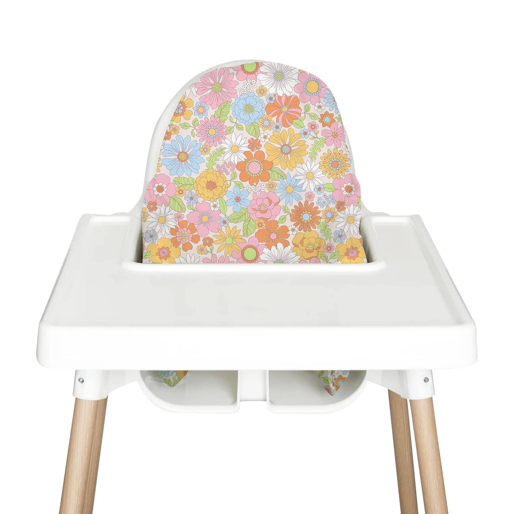 Nibble and Rest Highchair Insert Cover, Compatible for IKEA Antilop Highchair, High Chair Accessories Stain-Proof and Wipeable Insert Cover (Cushion NOT Included)(Funflorals)
