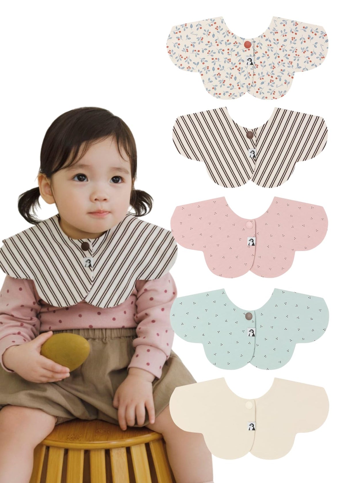 Konny Baby Bibs for Drooling Baby Boys and Girls, Super Absorbent Quick Dry
