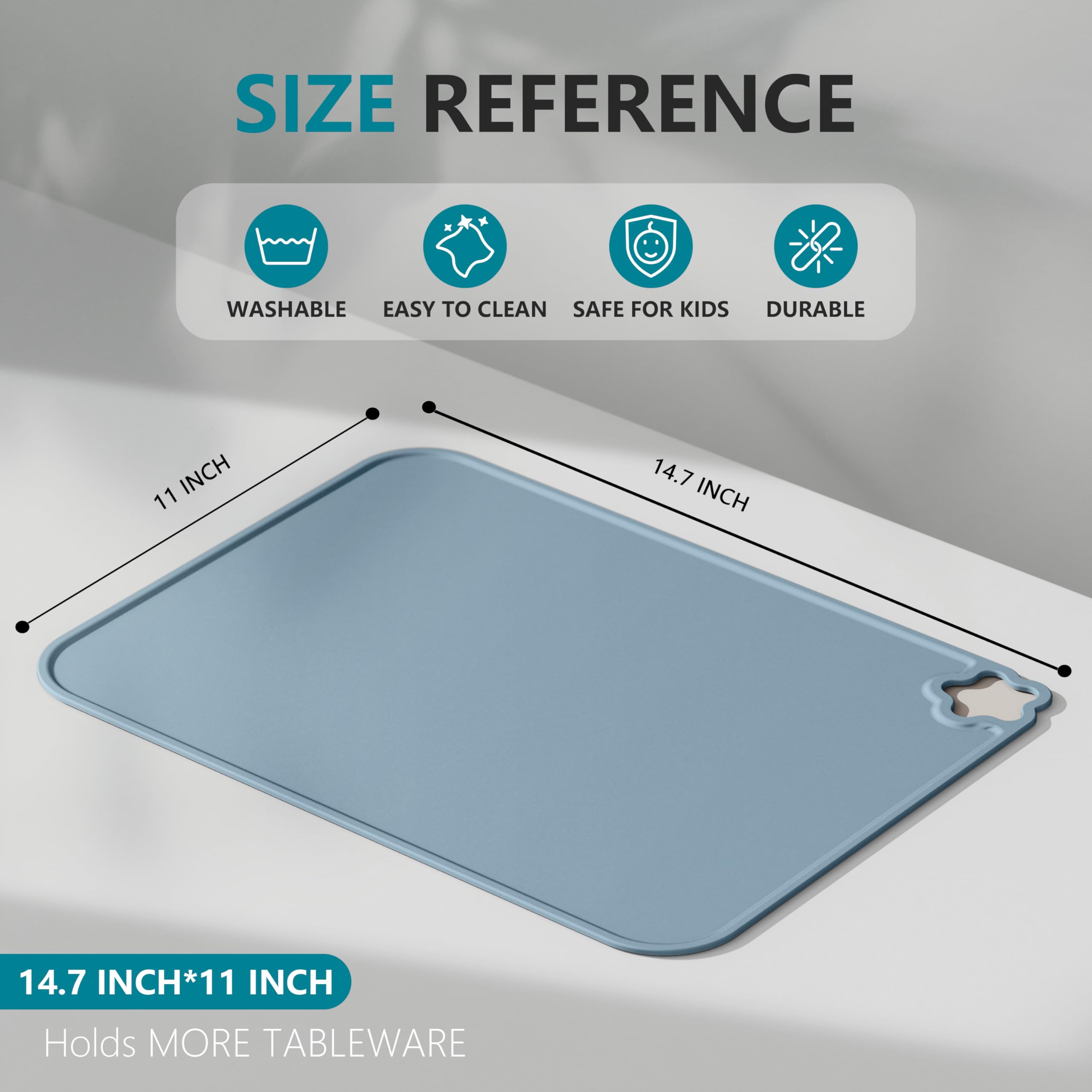 Login life Silicone Placemat for Kid Stain-Proof Non-Slip Toddle， Reusable Portable，Heat Resistant for Toddlers placemat 3 Pack