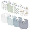 Konssy Muslin Baby Bibs 8 Pack Baby Bandana Drool Bibs Cotton for Unisex Boys and Girls, Soft Absorbent Set for Teething and Drooling