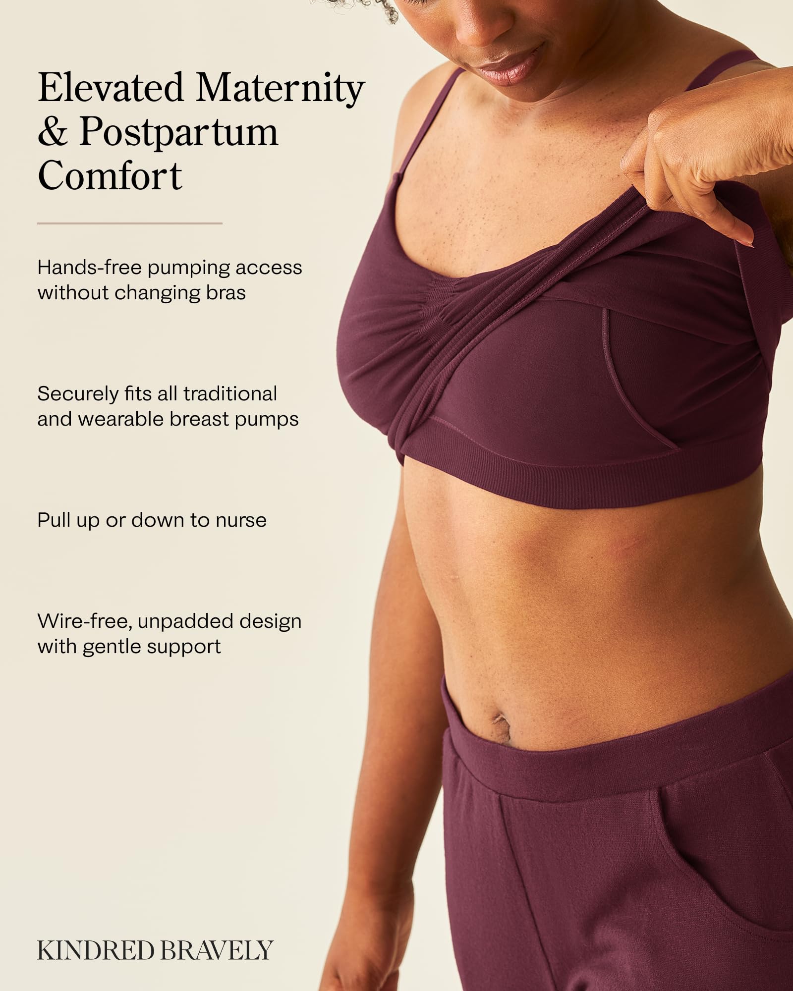 Kindred Bravely Sublime Hands Free Pumping Lounge & Sleep Bra, Nursing Bra